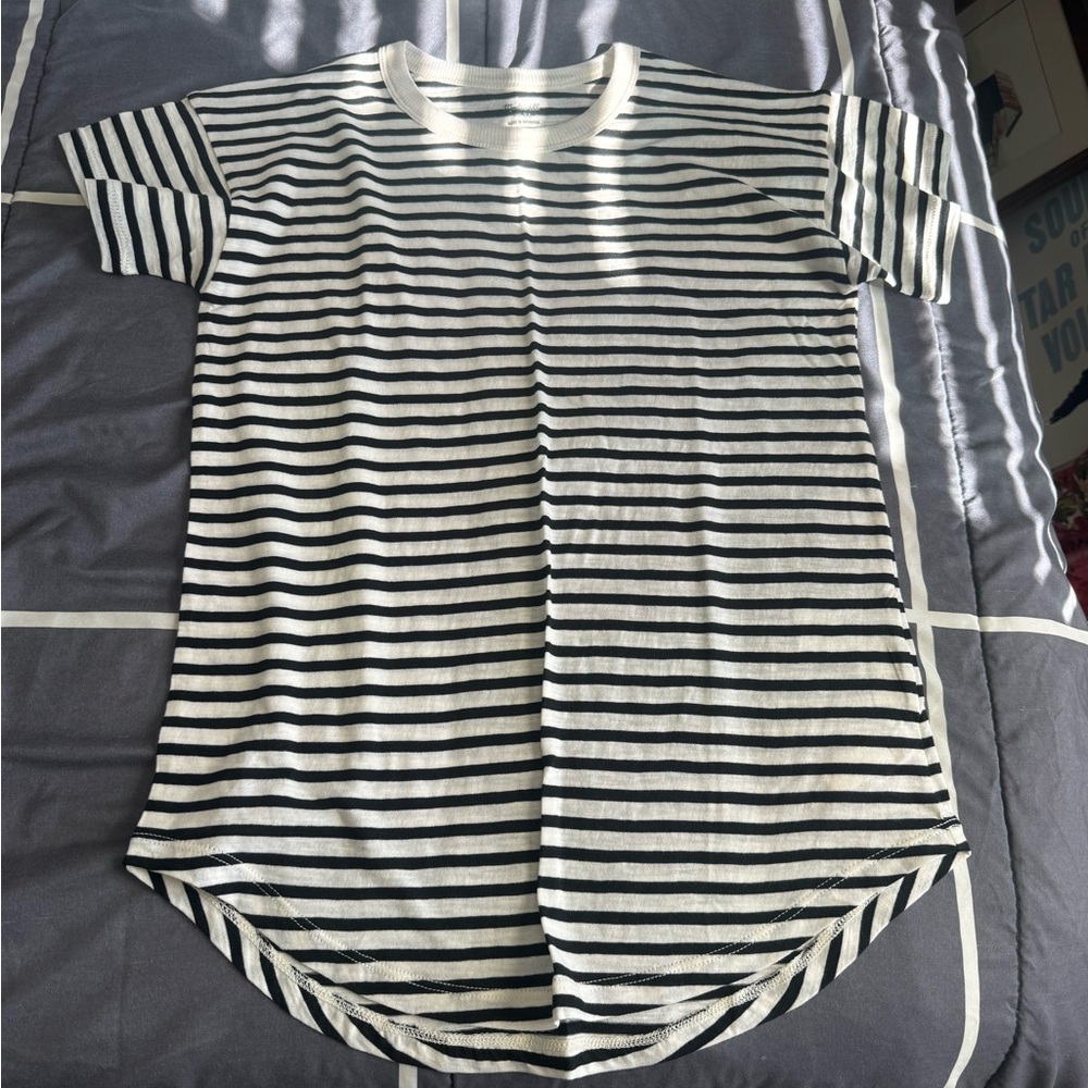 Madewell Black and White Striped T-Shirt size XS